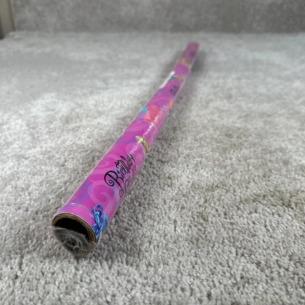 Vintage Barbie Y2K 2000 Mattel Pink Barbie Gift Wrap Wrapping Paper 15 sq ft